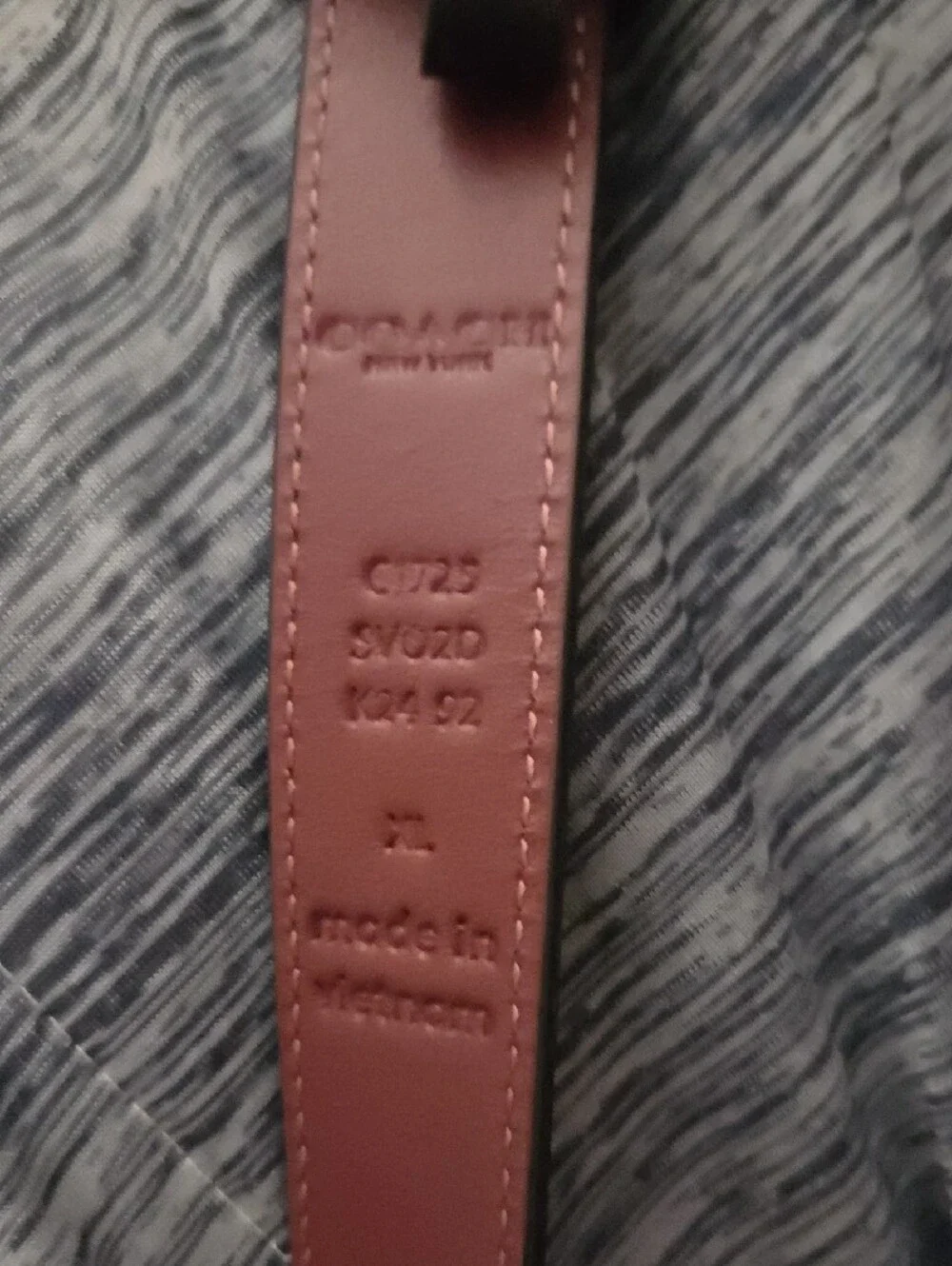 Coach Silver Double-C Buckle Black Leather Belt